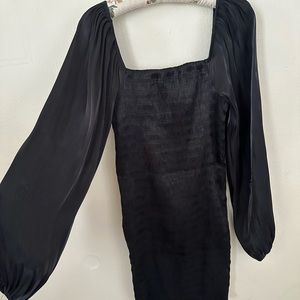 Black sheer armed dress